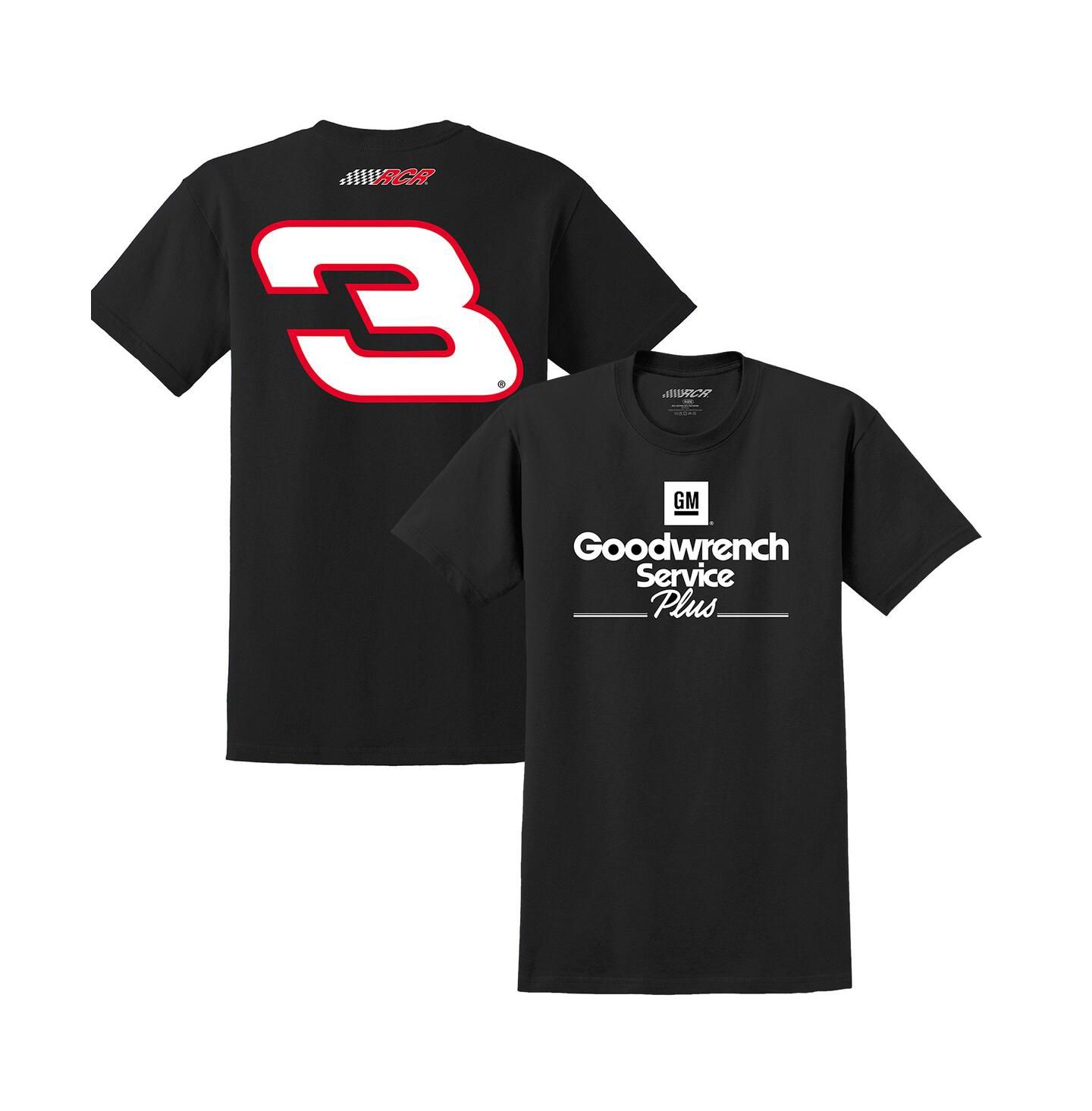 Мужская футболка Richard Childress Racing Team Collection Black Dale Earnhardt Goodwrench Service Plus Sponsor Lifestyle — фото 1