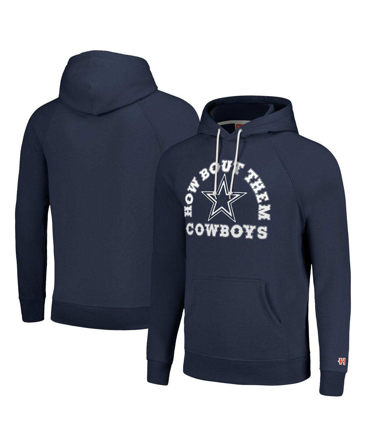 Shop Homage Men's And Women's  Navy Dallas Cowboys Hyperlocal Raglan Pullover Hoodie