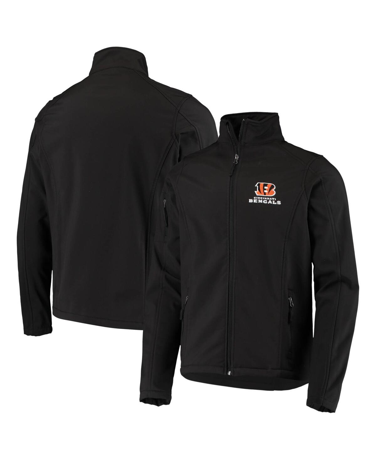 DUNBROOKE MEN'S DUNBROOKE BLACK CINCINNATI BENGALS SONOMA SOFTSHELL FULL-ZIP JACKET 