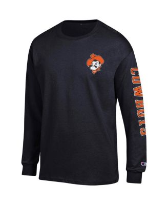 Men's Black Oklahoma State Cowboys Team Stack Long Sleeve T-shirt
