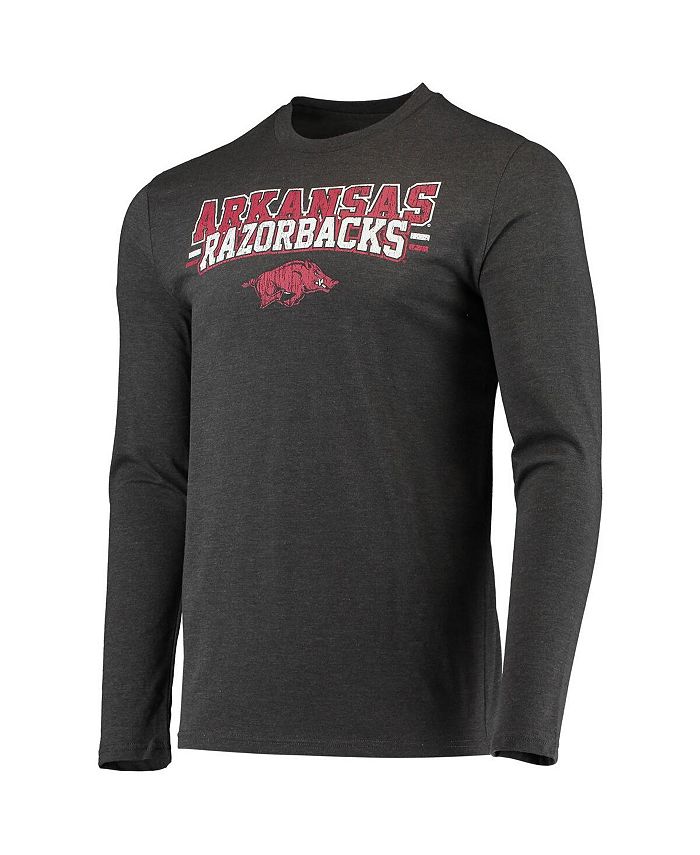 Concepts Sport Men's Cardinal, Heathered Charcoal Distressed Arkansas ...
