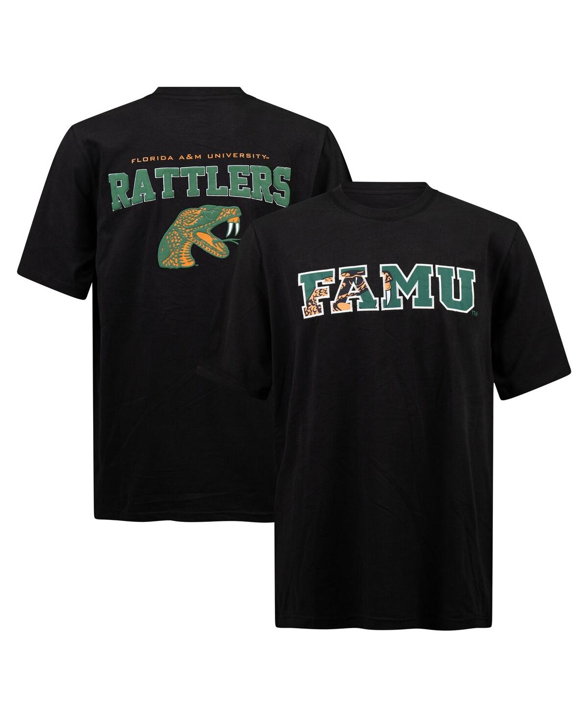 Men's Fisll Black Florida A&M Rattlers Applique T-shirt - Black
