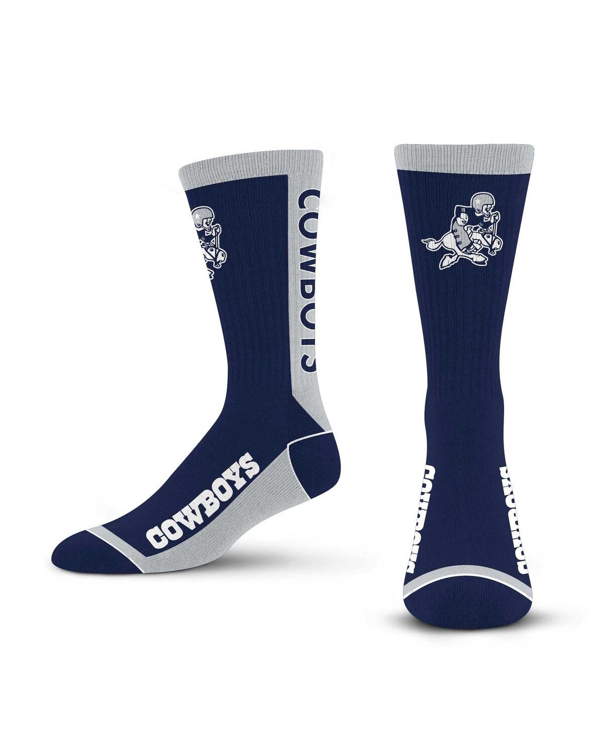 For Bare Feet Men's And Women's  Dallas Cowboys Throwback Mvp Classic Crew Sock In Navy