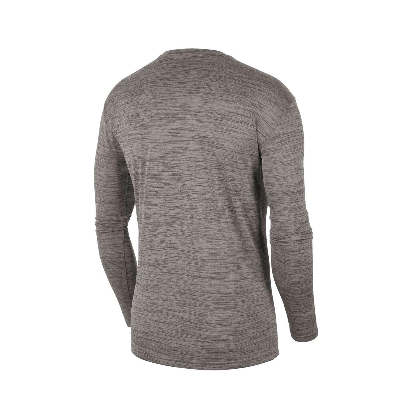 Мужская футболка Nike Heather Gray Oregon Ducks Team Velocity Performance Long Sleeve — фото 2