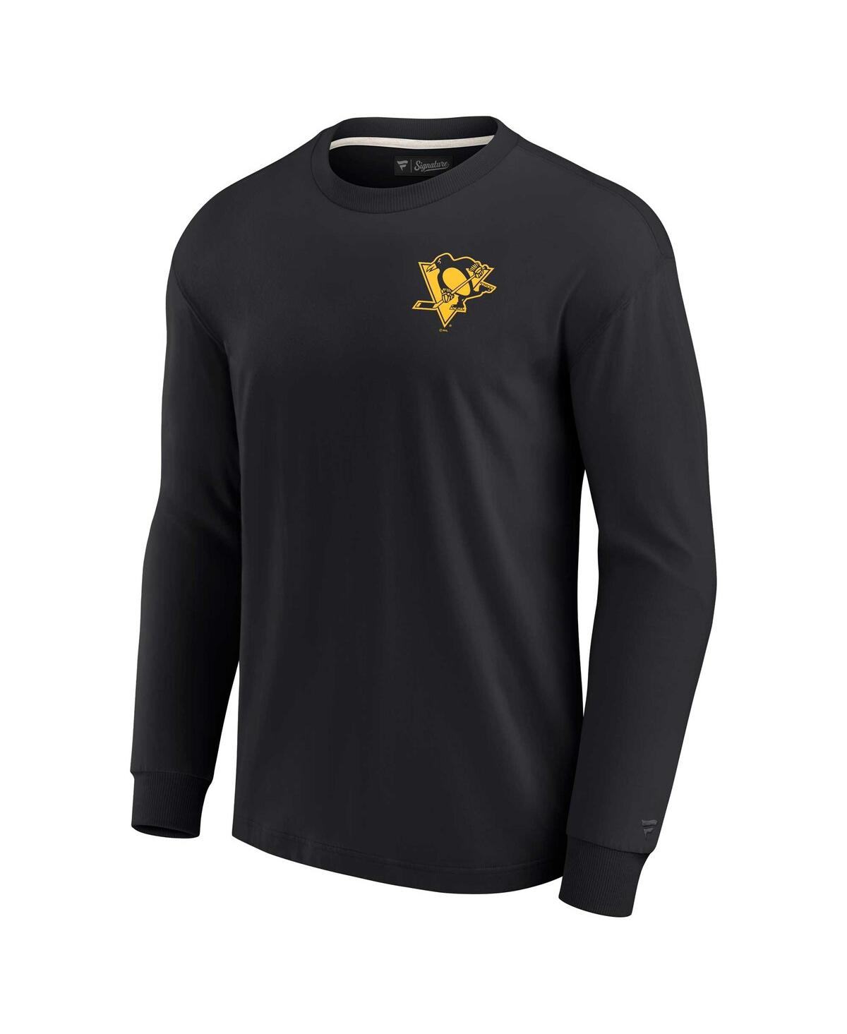 Men's and Women's Fanatics SignaturePittsburgh Penguins Super Soft Long Sleeve T-shirt - Black
