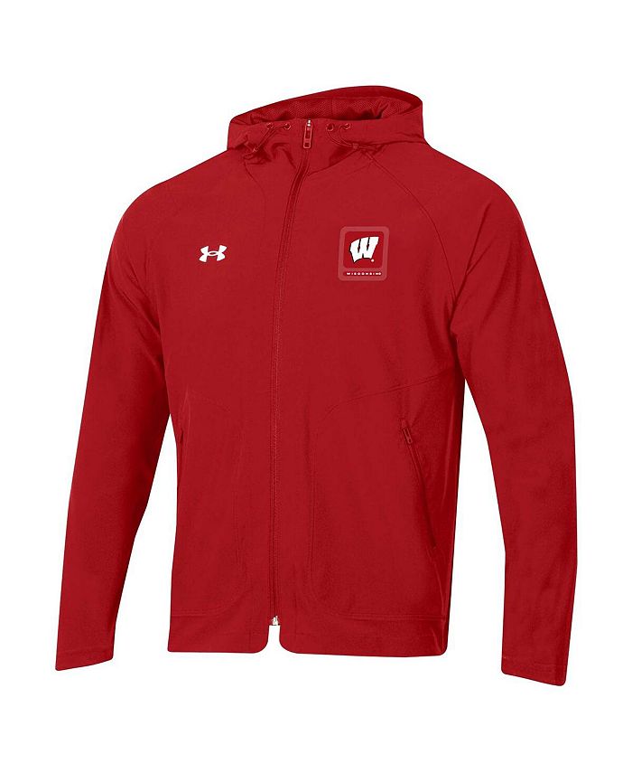 Under Armour Men's Red Wisconsin Badgers Unstoppable Raglan FullZip