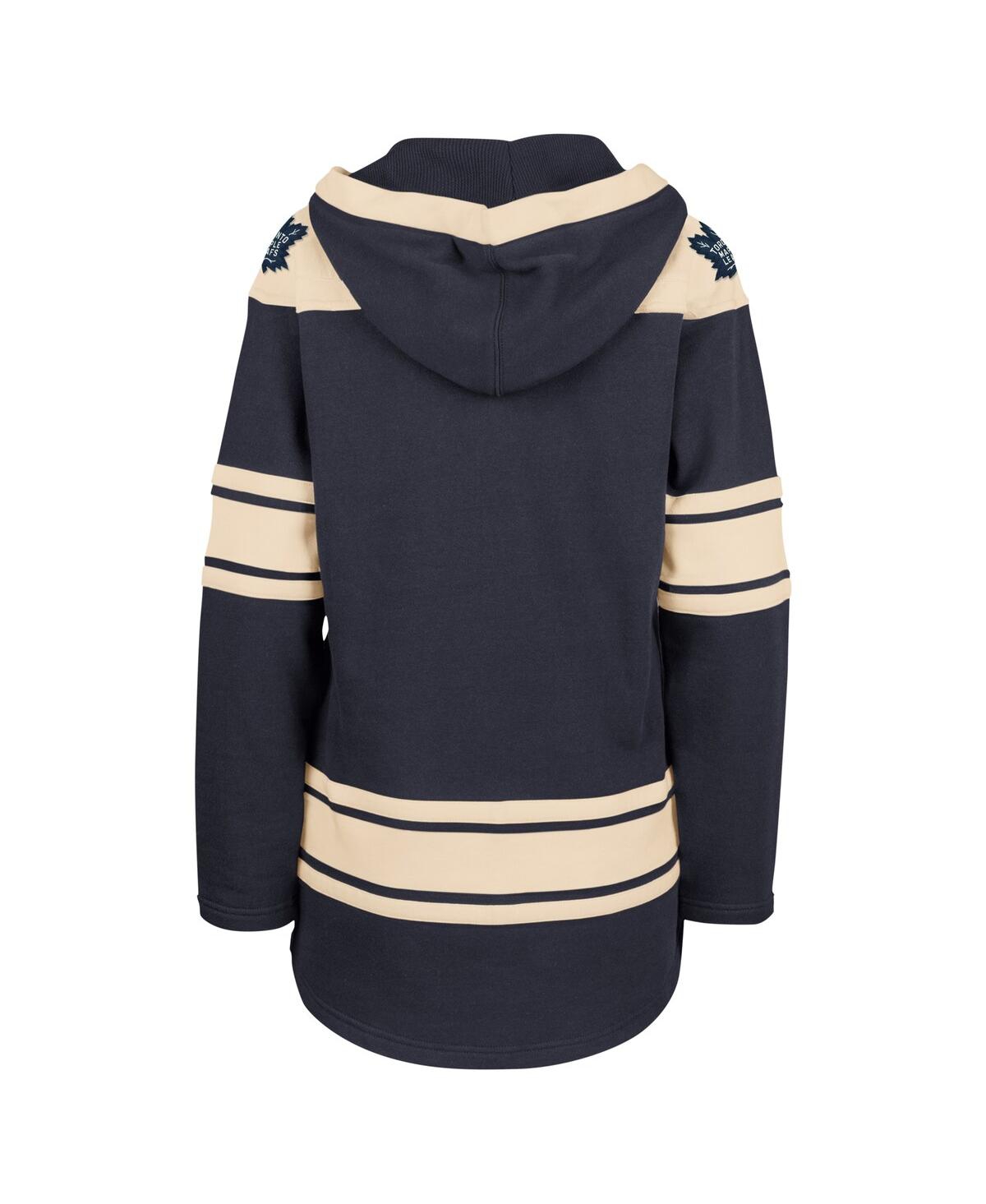 47 BRAND WOMEN'S '47 BRAND NAVY TORONTO MAPLE LEAFS SUPERIOR LACER PULLOVER HOODIE 