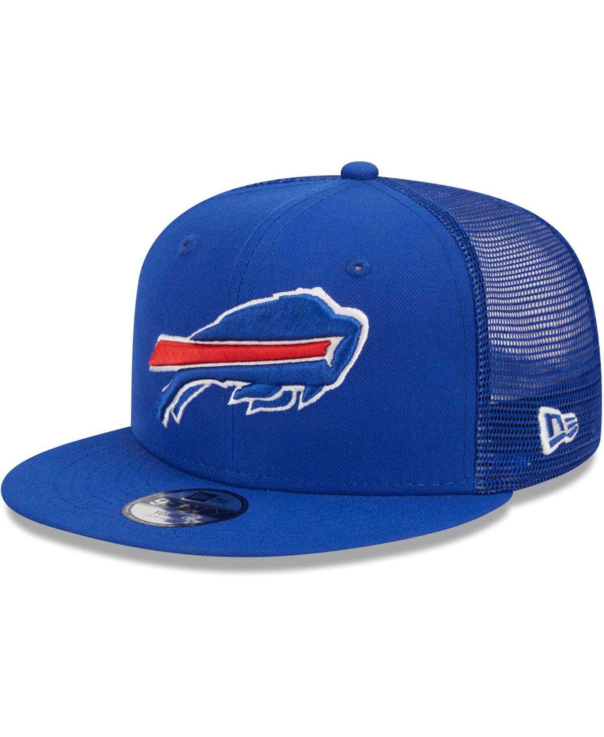 New Era Kids' Youth Boys And Girls  Royal Buffalo Bills Main Trucker 9fifty Snapback Hat