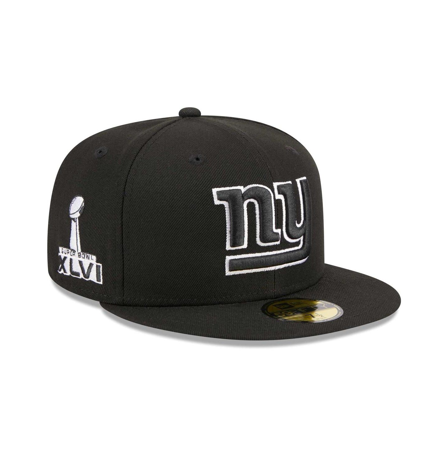 Мужская кепка New Era Black New York Giants Main Patch 59FIFTY Fitted Hat — фото 1