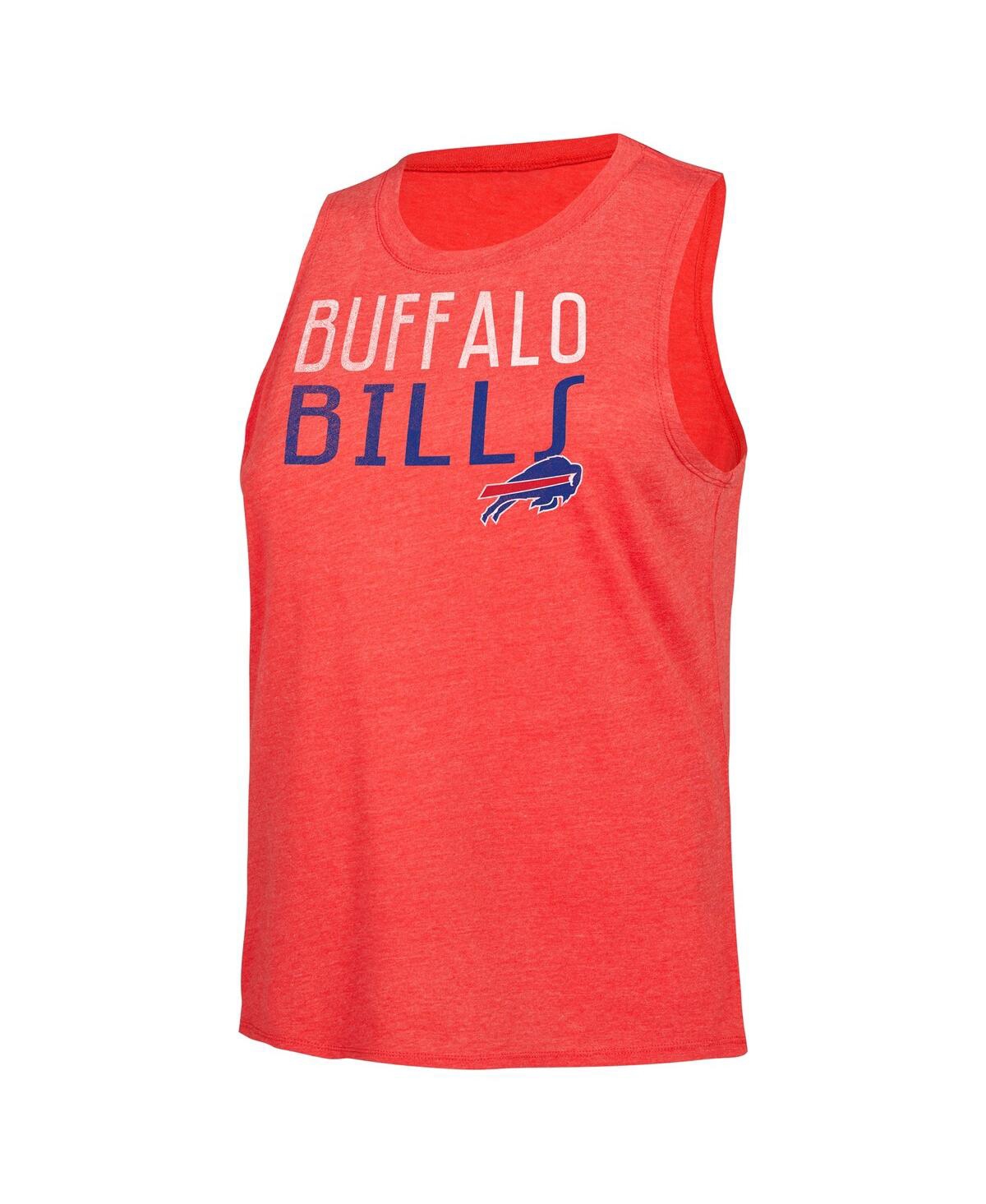 Women's Concepts Sport Red Distressed Buffalo Bills Muscle Tank Top and Pants Lounge Set - Red