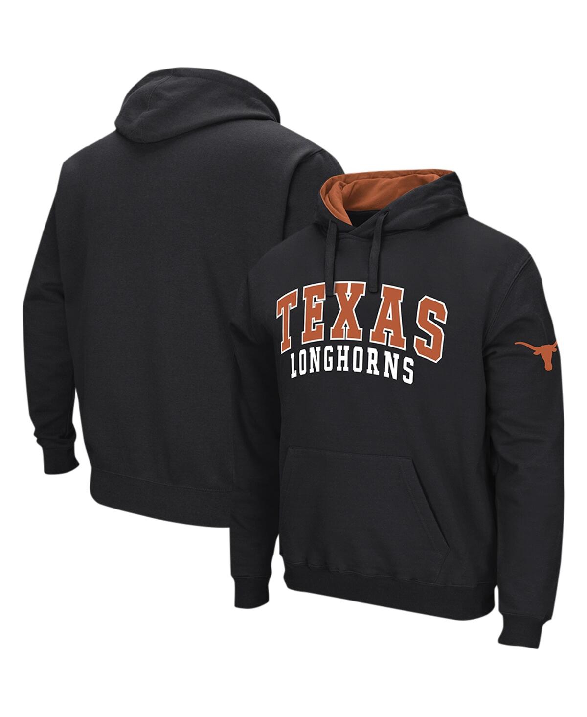 Colosseum Men's  Black Texas Longhorns Double Arch Pullover Hoodie In Black
