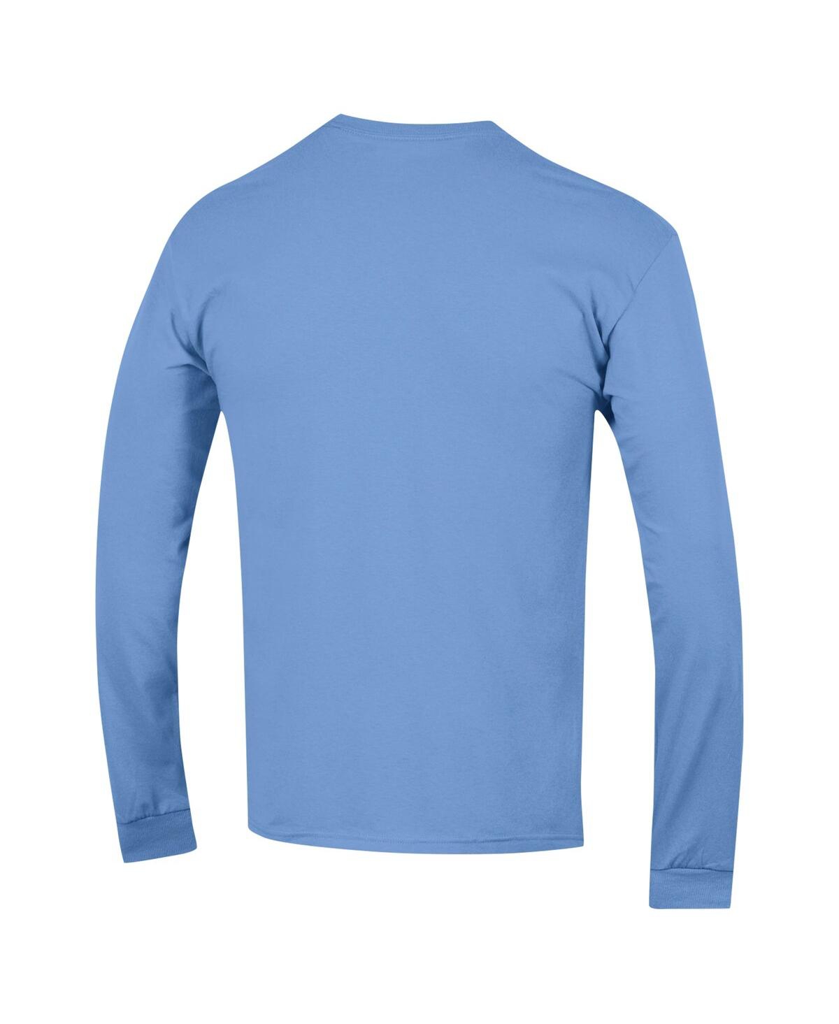 Shop Champion Men's  Light Blue North Carolina Tar Heels Basketball Icon Long Sleeve T-shirt