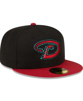 Men's Black, Red Arizona Diamondbacks Road Authentic Collection On-Field 59FIFTY Fitted Hat