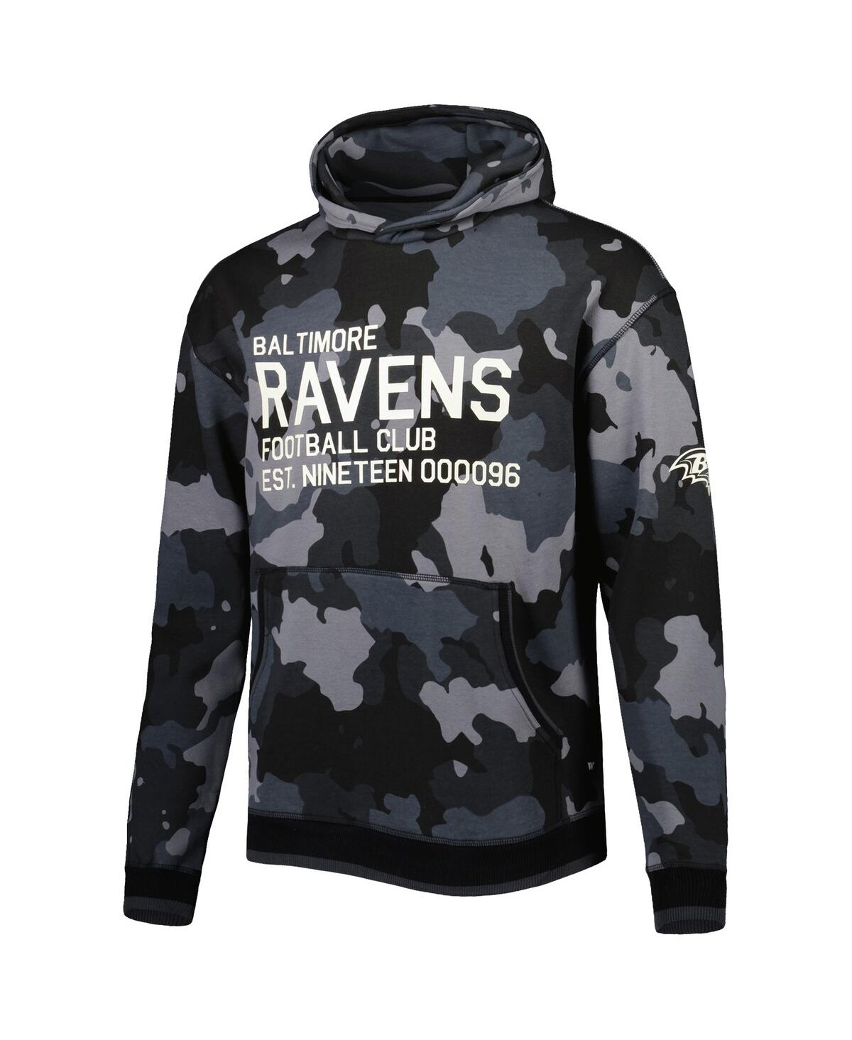 Men's The Wild CollectiveBaltimore Ravens Camo Pullover Hoodie - Black