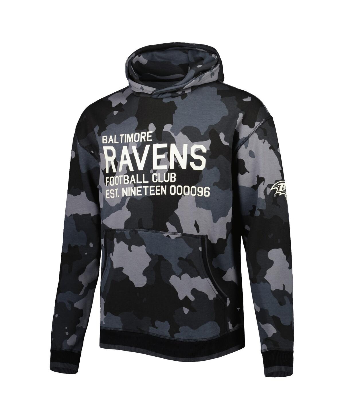 Shop The Wild Collective Men's  Black Baltimore Ravens Camo Pullover Hoodie