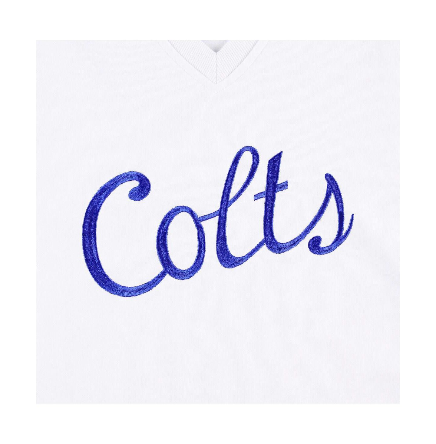 Женский свитшот The Wild Collective White Indianapolis Colts Cheer V-Neck Fleece Pullover — фото 3