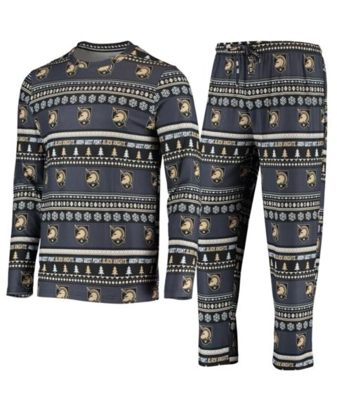 Мужской комплект Concepts Sport Army Black Knights Ugly Sweater: лонгслив и брюки, Black