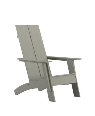 Piedmont Modern 2 Slat Back All-Weather Poly Resin Wood Adirondack Chair