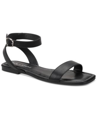 Sun + Stone - Quebecc Ankle-Strap Flat Sandals
