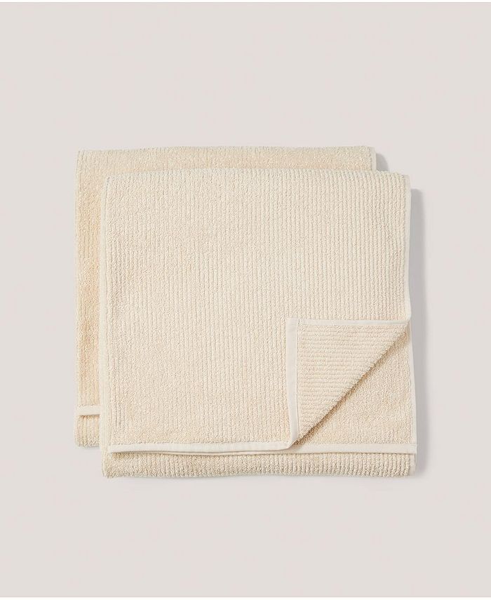 Luxury Organic Spa Rib Bath Sheet 2-Pack in Cotton | GOTS Certified | P A C T