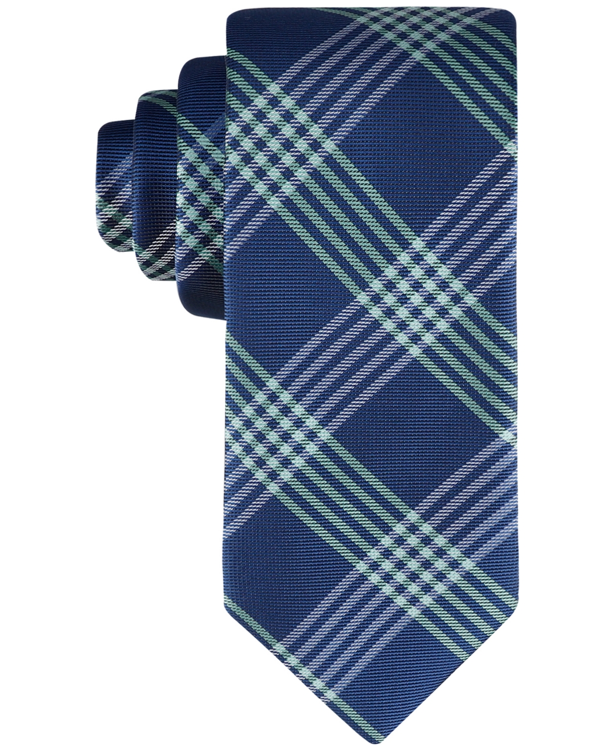 Shop Tommy Hilfiger Men's Travis Plaid Tie In Navy,green