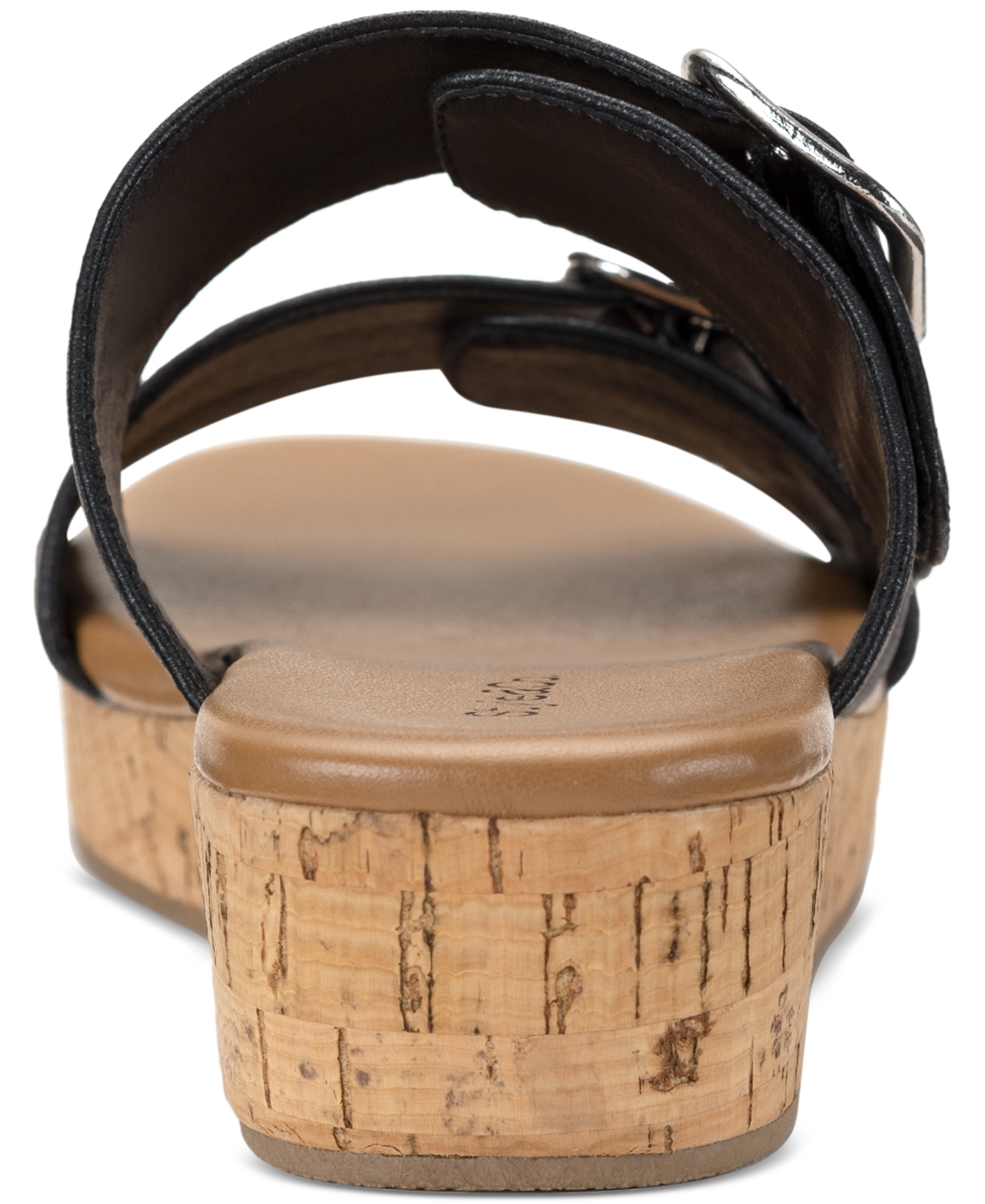 Style & Co Women's Temppestt Slip On Double Buckle Wedge Sandals, Created for Macy's