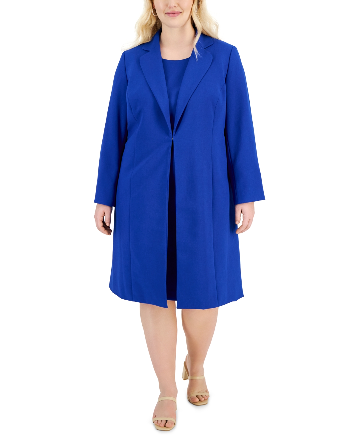 Le Suit Plus Size Topper Jacket & Sheath Dress Suit
