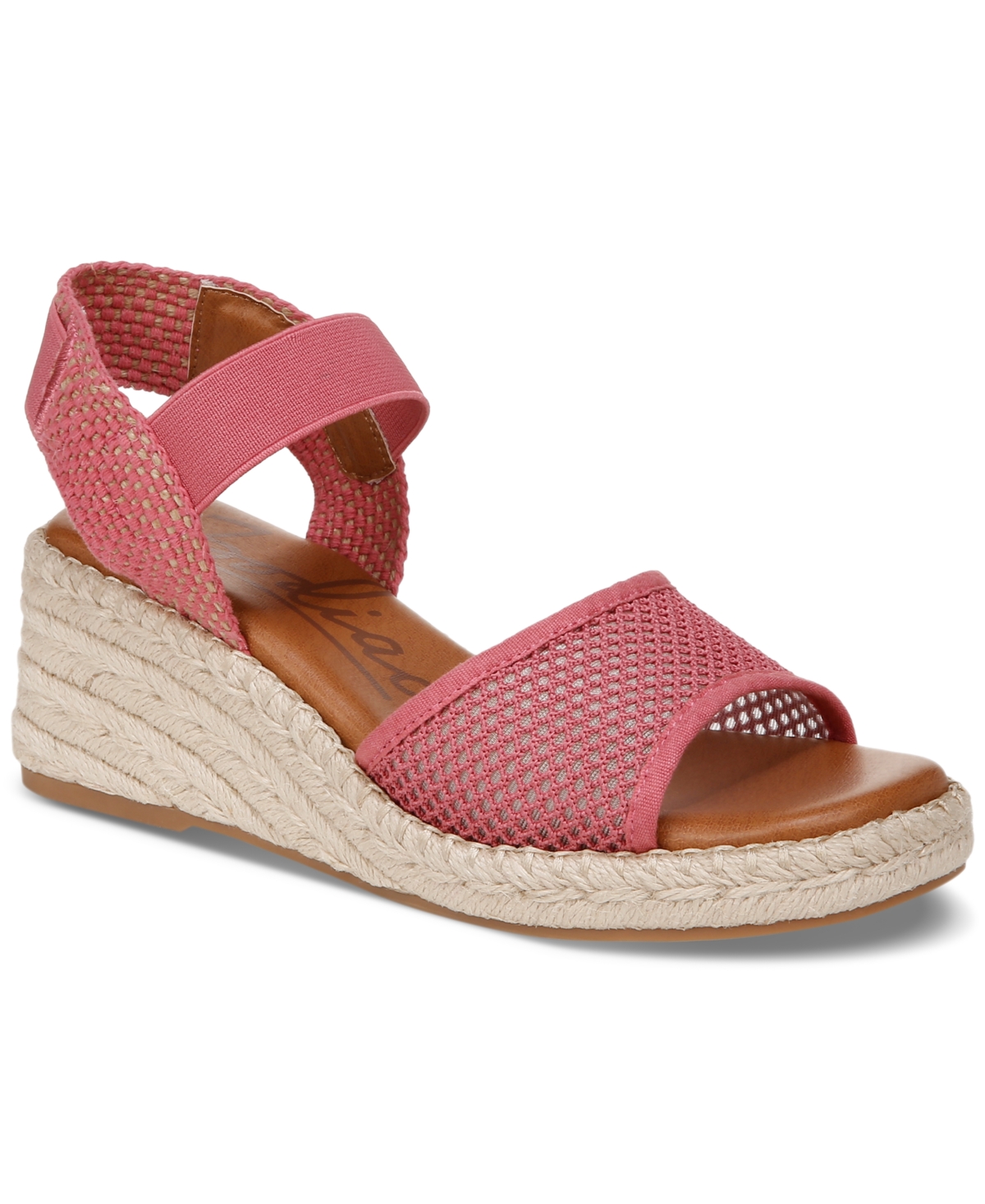 Shop Zodiac Women's Noreen Ankle-strap Espadrille Wedge Sandals In Pink