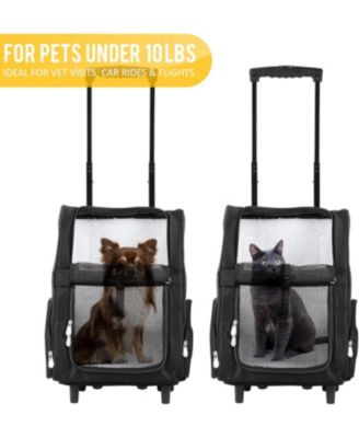 Backpack Pet Travel Carrier with Double Wheels Medium