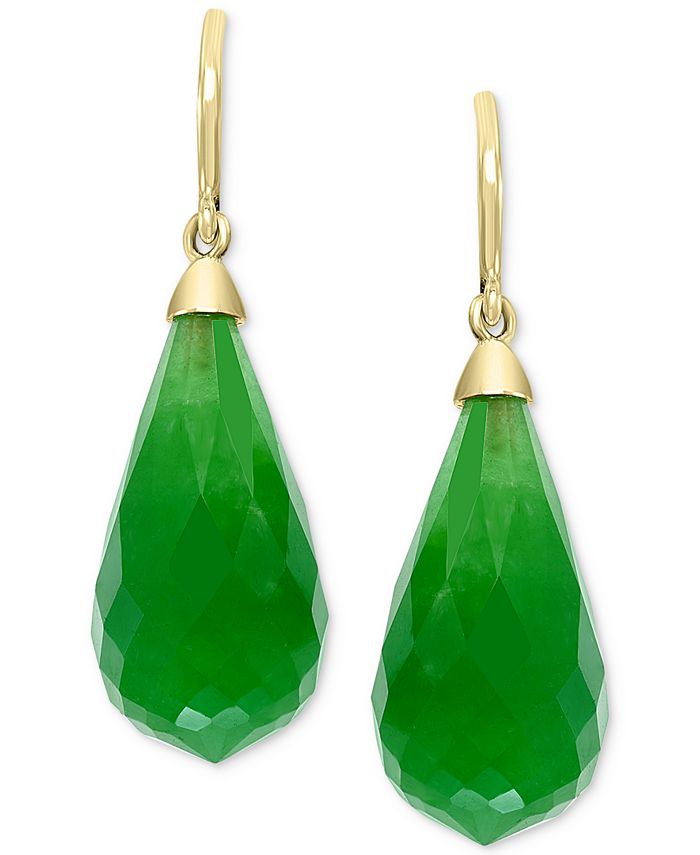 EFFY Collection EFFY® Dyed Jade Fancy-Cut Briolette Drop Earrings in ...