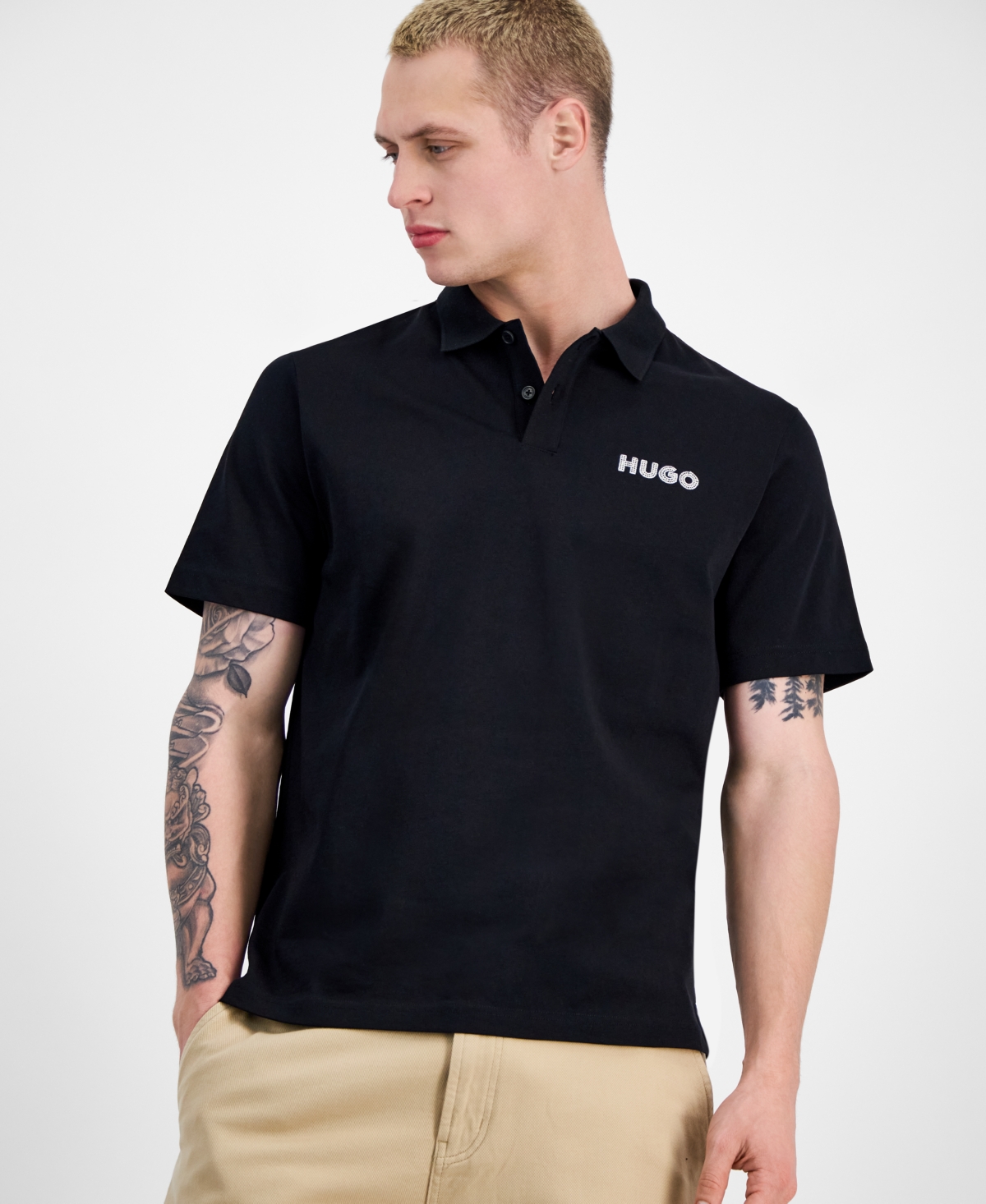 Hugo By  Boss Men's Short-sleeve Polo Shirt In Black