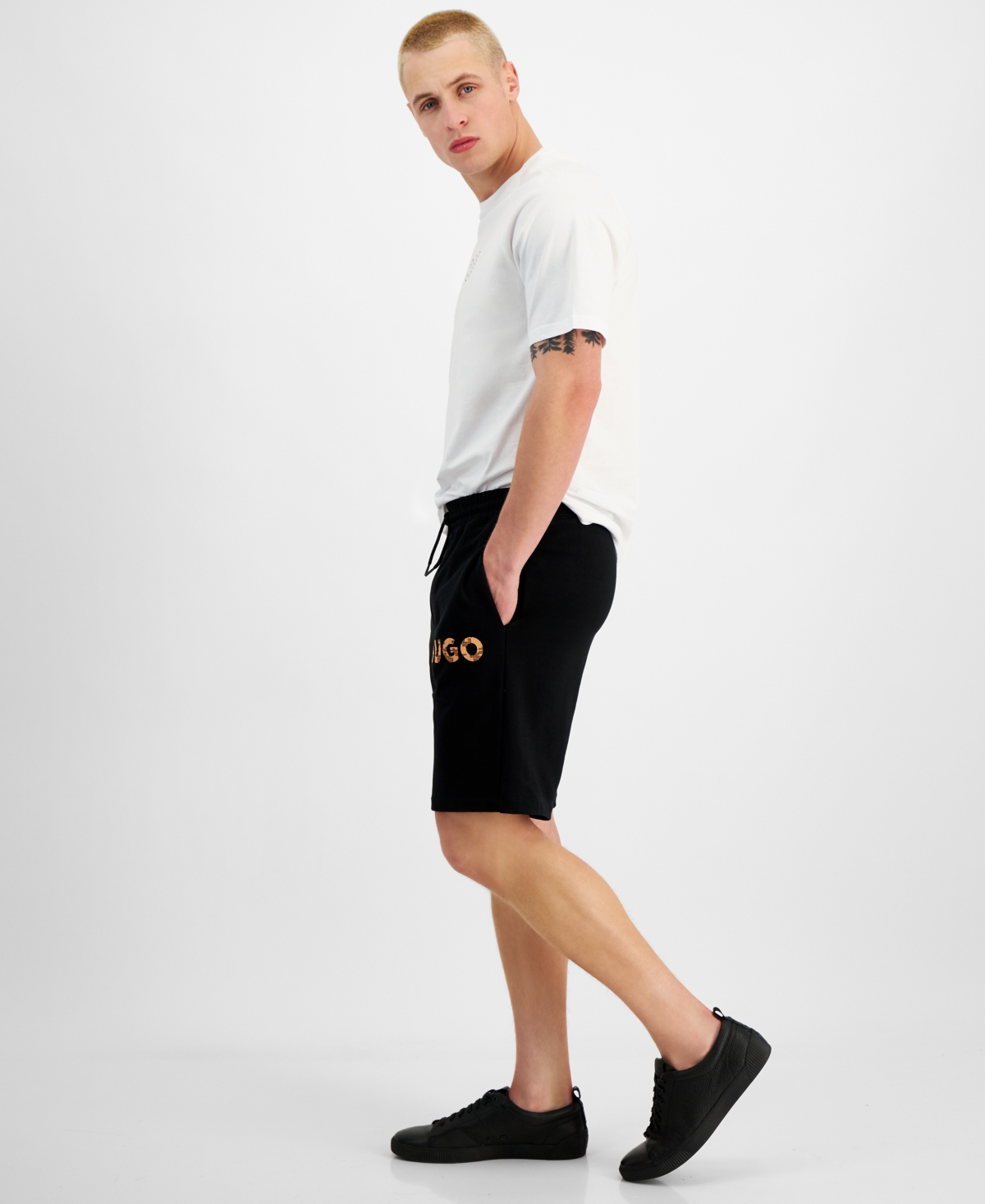 Hugo by Hugo Boss Men's Regular-Fit French Terry Shorts, Created for Macy's