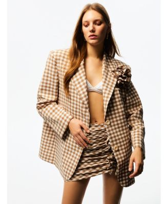 Women's Gingham Blazer
