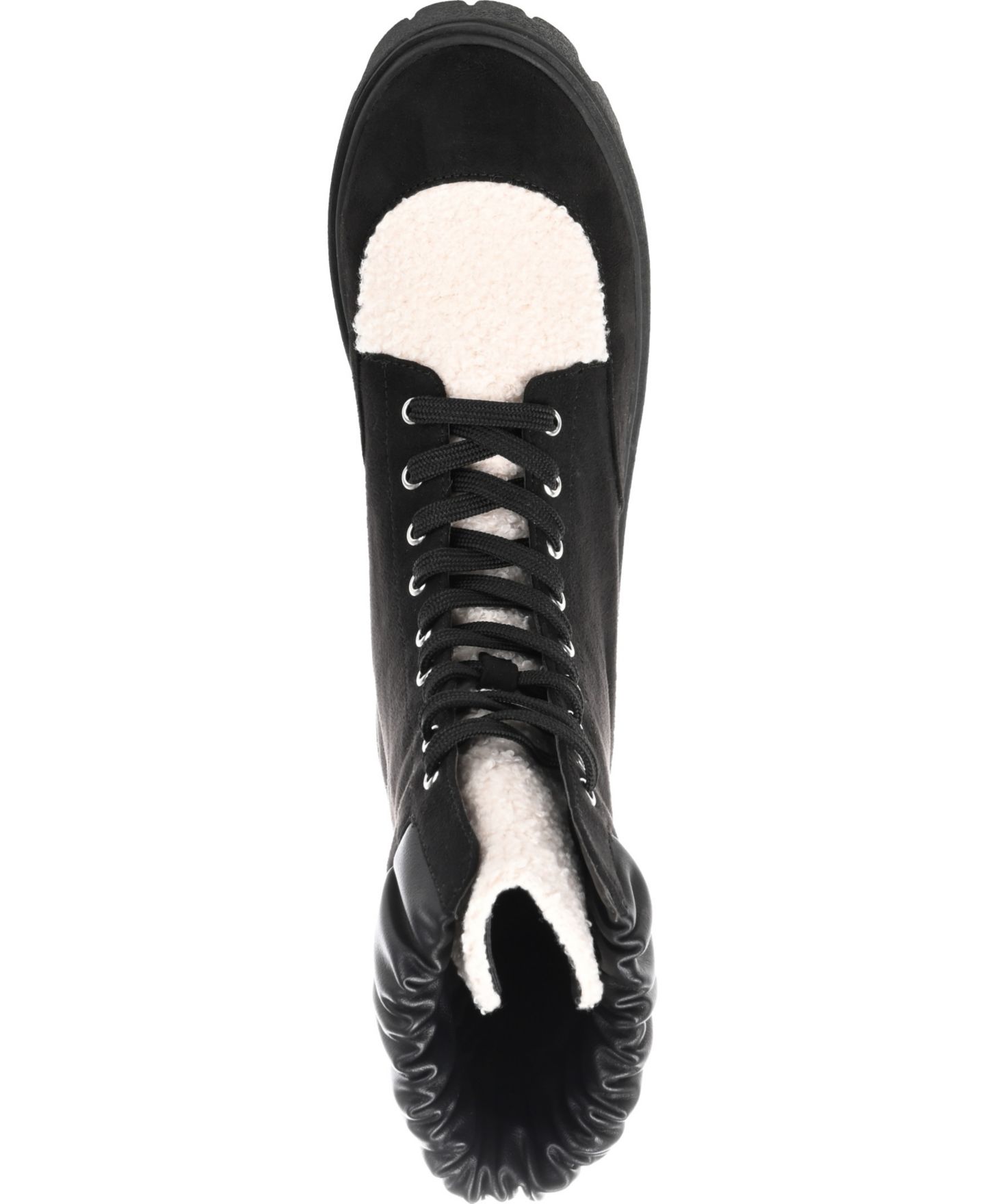 Женские ботинки Journee Collection Elinor Lug Sole Lace Up, цвет: Чёрный — фото 4