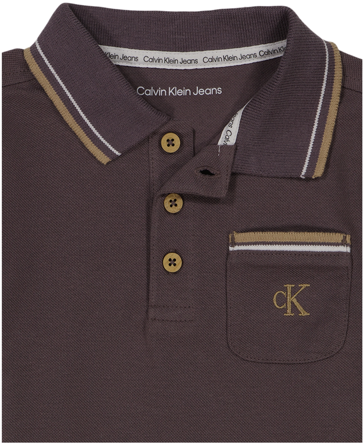 Calvin Klein Toddler and Little Boys Tipped Pique Short Sleeve Polo Shirt and Twill Shorts, 2 Piece Set