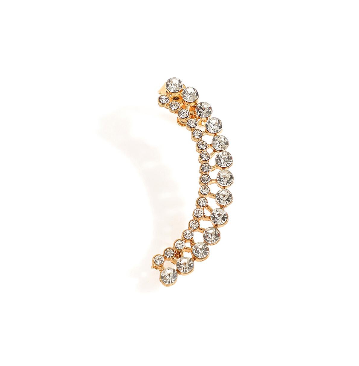 Women's Silver Embellished Cluster Ear cuff Earrings - Silver