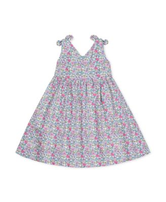 Toddler Girls Sleeveless Bow Shoulder Swing Dress