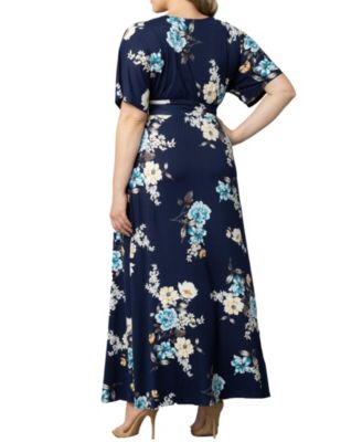 Women's Plus Size Vienna Kimono Sleeve Long Maxi Dress