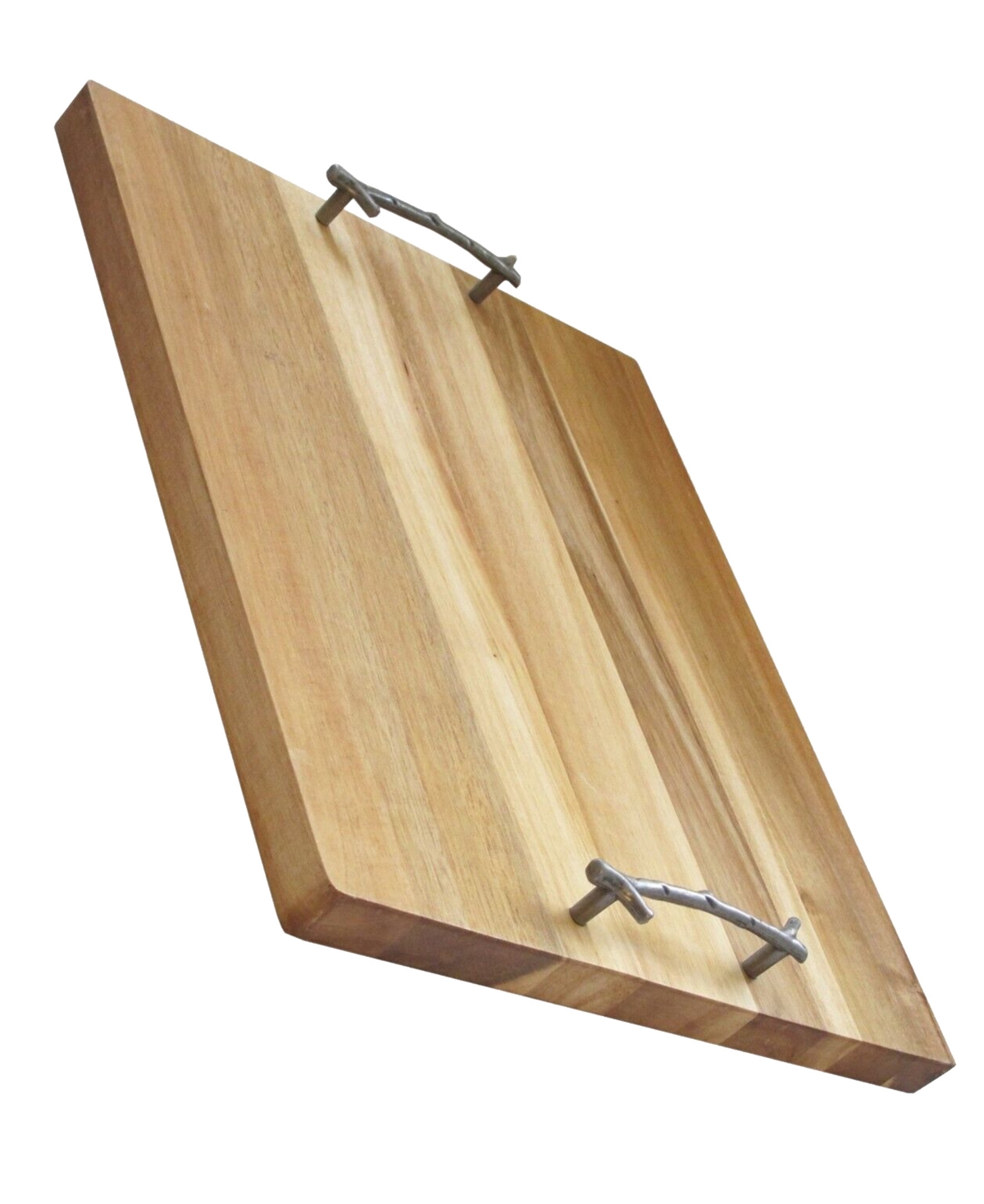 American Atelier Rectangular Wooden Tray with Twig Handle