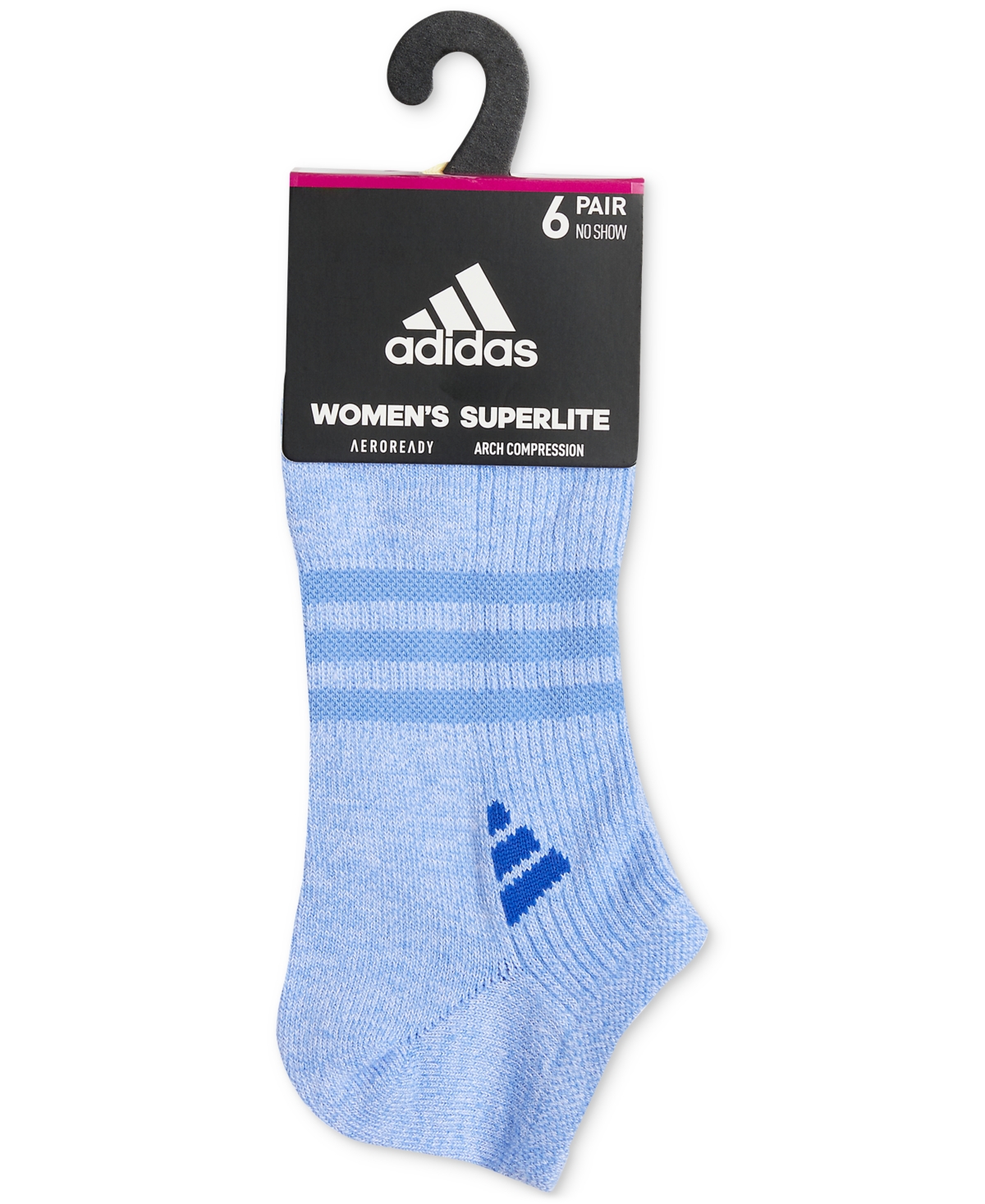 Shop Adidas Originals Women's 6-pk. Superlite 3.0 No Show Socks In White,clearonixgrey,black