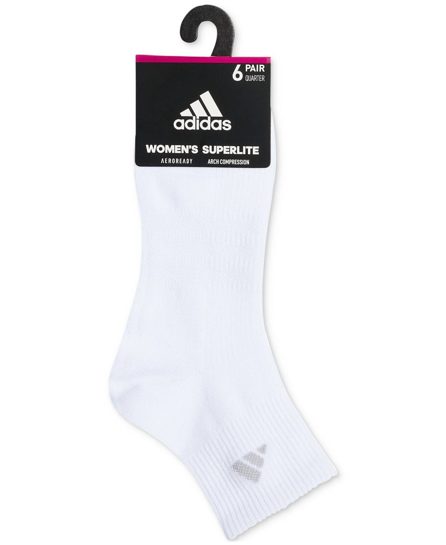 Носки Superlite, укороченные, 6 шт. — adidas, цвет: Чёрный / Белый — фото 2