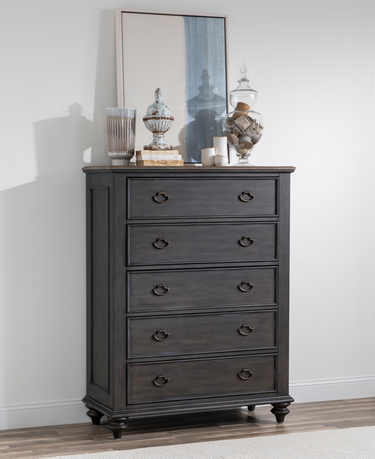 Shop Macy's Mandeville Drawer Chest In Brown