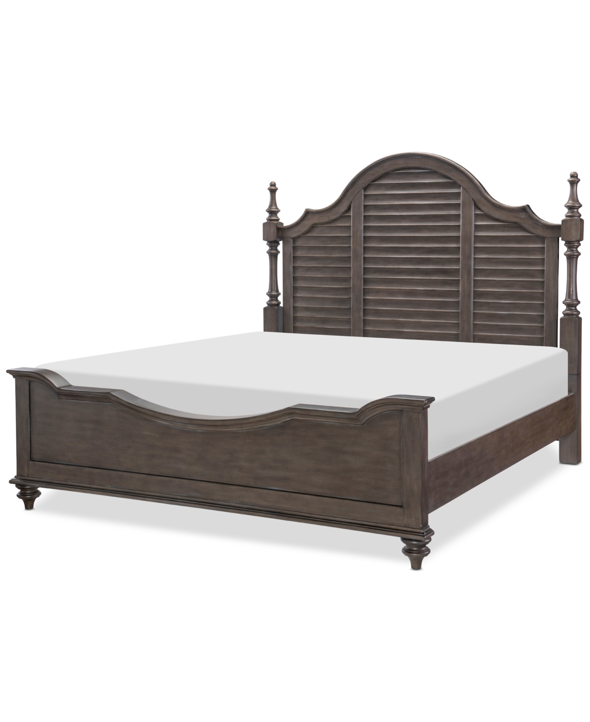 Mandeville 3pc Bedroom Set (Louvered Bed + Louvered Dresser + 1-Drawer Nightstand)