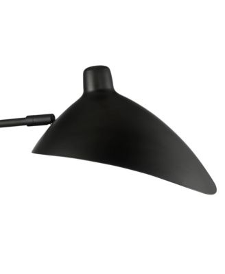 Colborne Modern Swing Arm Wall Lamp Black Metal Plug-in Light Fixture Up Down Shade for Bedroom Bedside Living Room Reading Home House