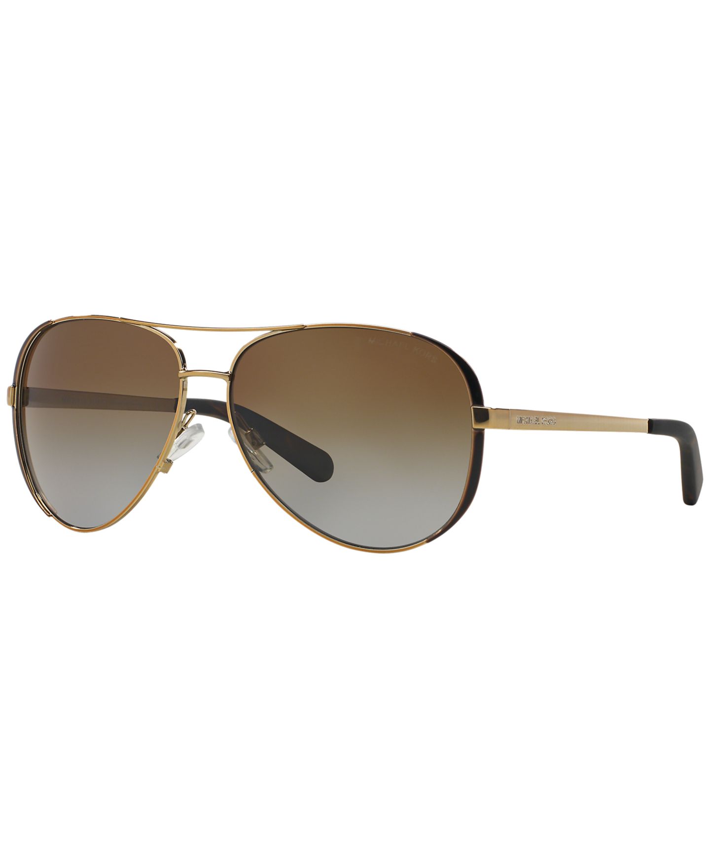 Солнцезащитные очки Michael Kors Unisex Sunglasses, MK5004, цвет: Золотой коричневый / Коричневый градиентный — фото 1