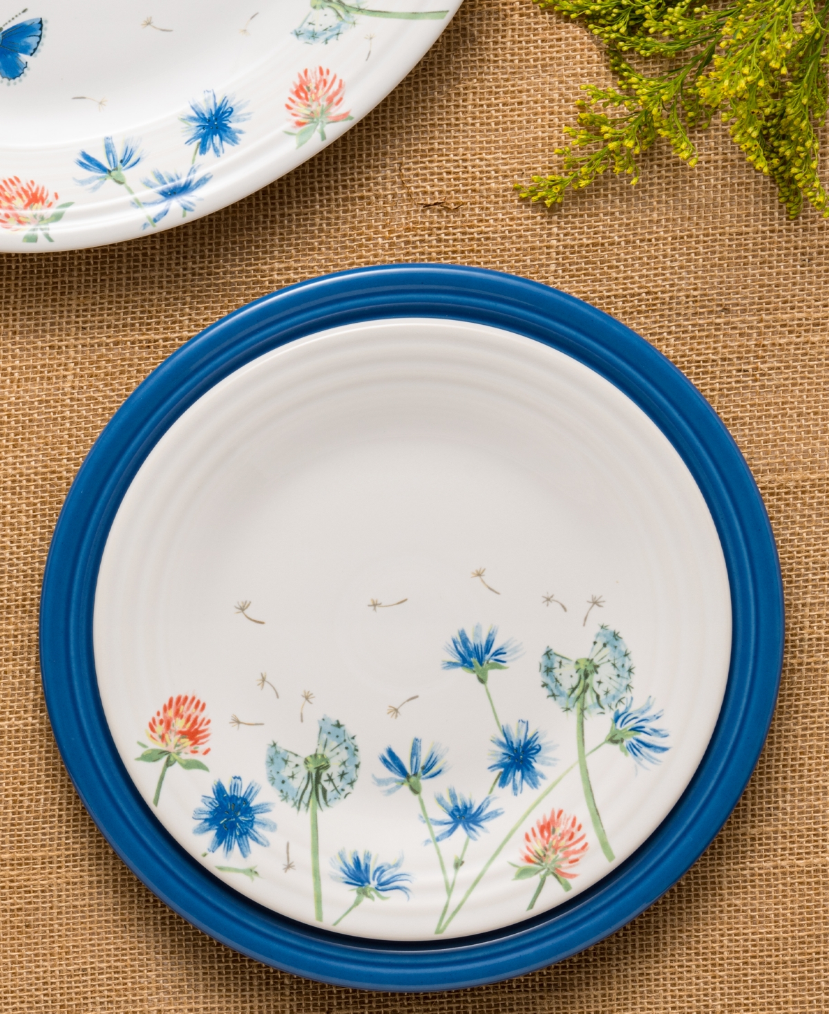 Fiesta Breezy Floral Luncheon Plate