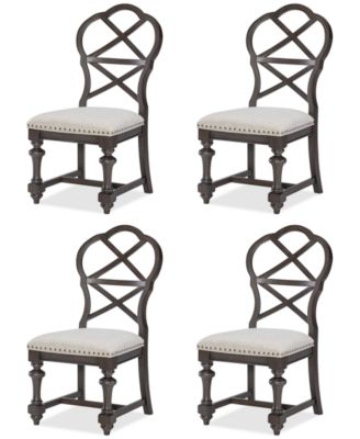 Mandeville 4 Piece X-Back Dining Chair Set