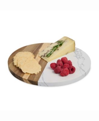 Maison Du Fromage 9-Piece Charcuterie Round Cheese Board and Cheese Tools Set