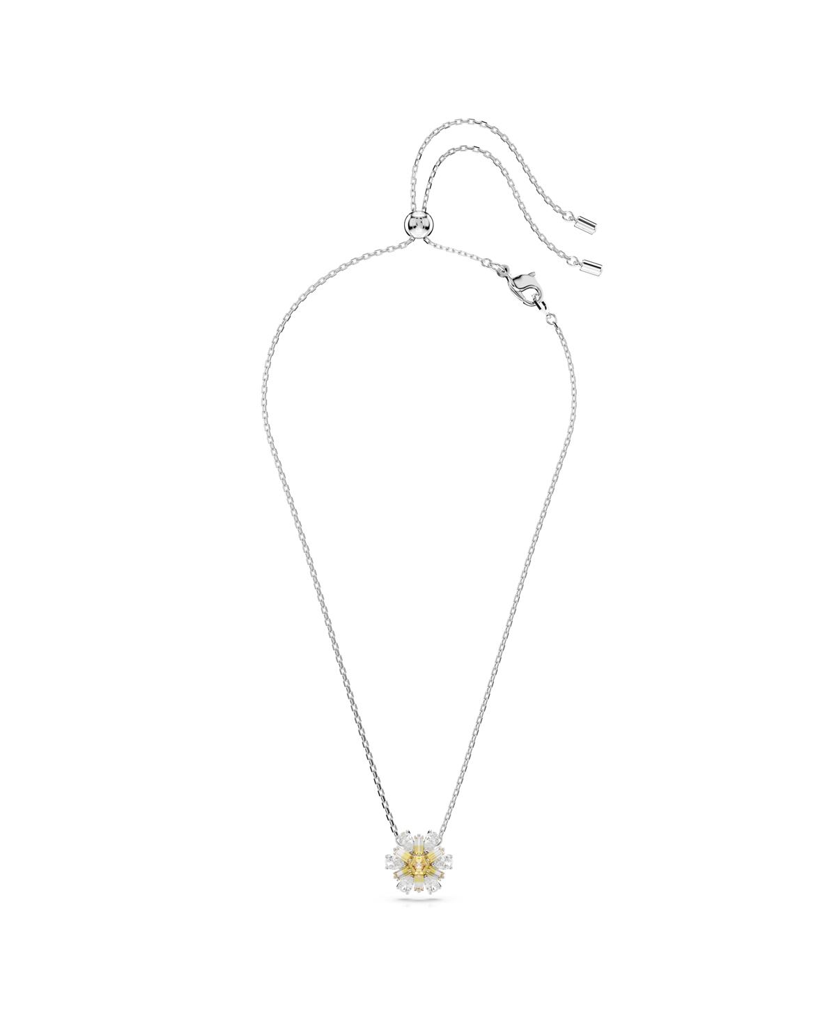Costume imitation rhodium discount swarovski single flower necklace