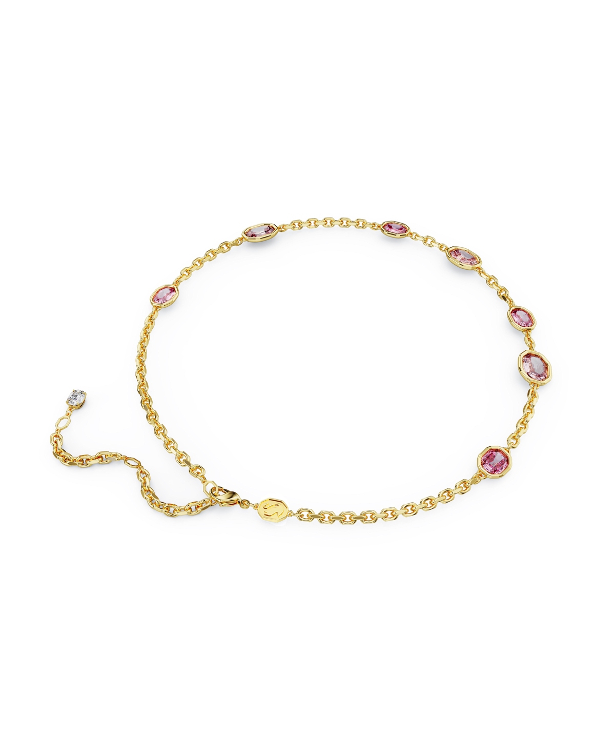 Shop Swarovski Octagon Cut, Pink, Gold-tone Imber Necklace